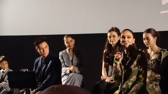 Luna Maya saat di premier film sukma (FTNews/Raka)